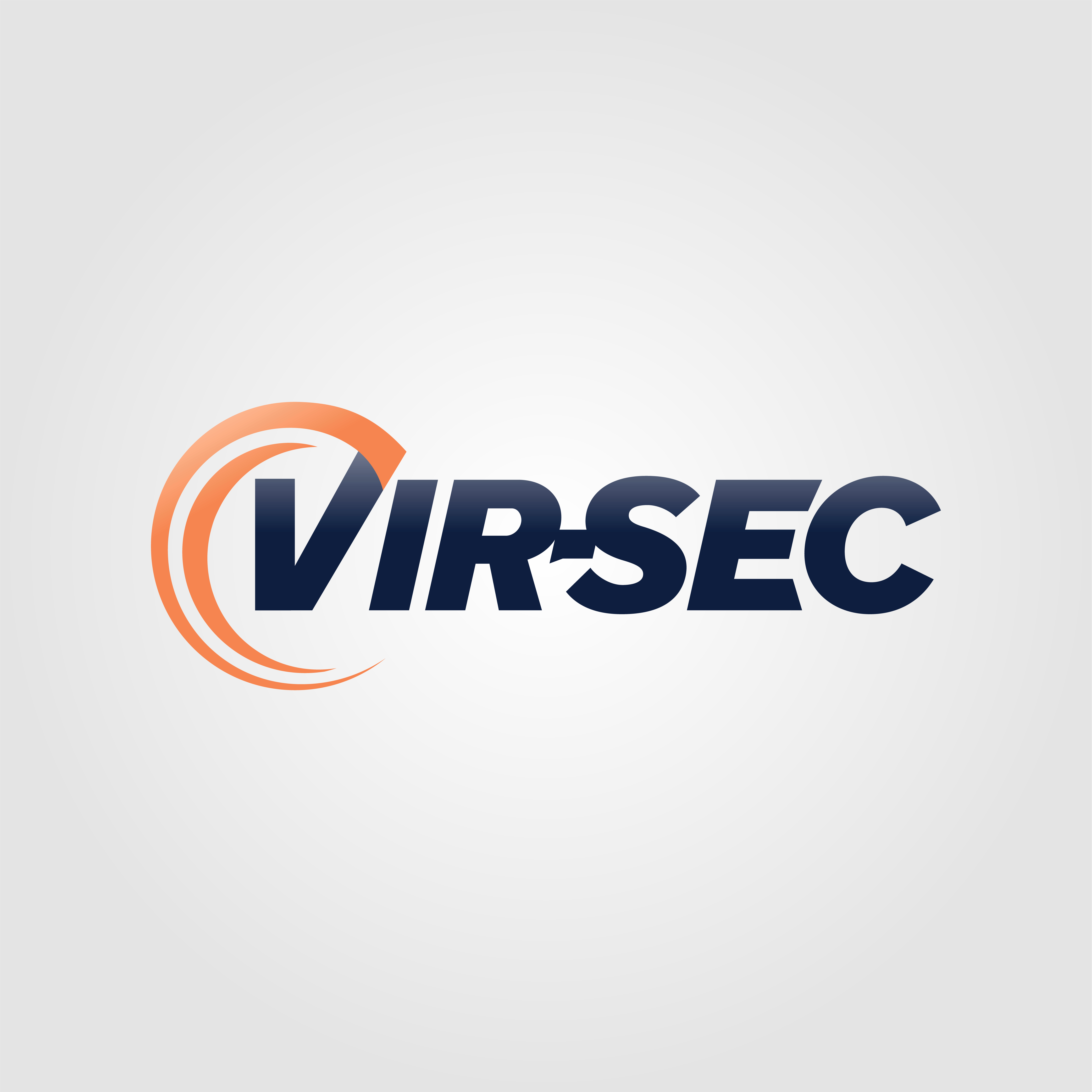 Logo reading VIR-SEC with an orange swish coming out of the top of the V